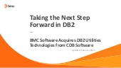 Taking the Next Step Forward in DB2...