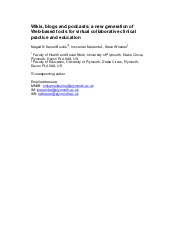 Wikis Blogs and Podcasts