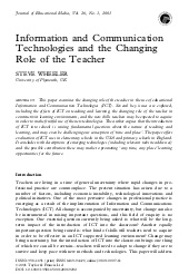 ICT and the changing role of the teacher