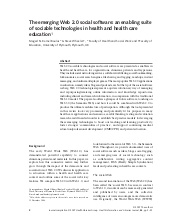 Emerging Web 2.0 Social Software